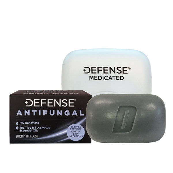 Defense Antifungal Medicated Bar Soap + Soap Dish