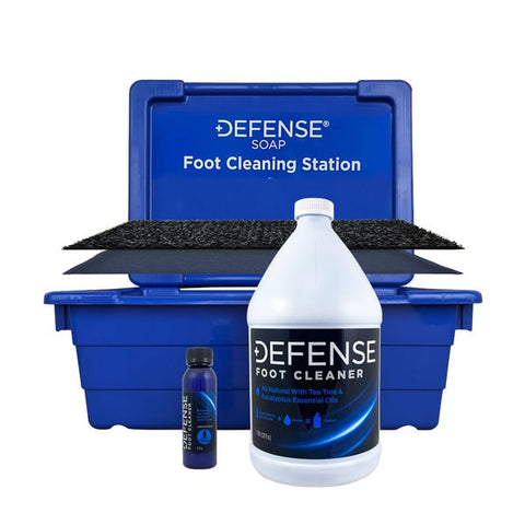 Defense Foot Cleaning Station with Solution