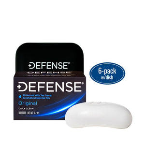 Defense Soap Bar 6 Pack + Soap Dish